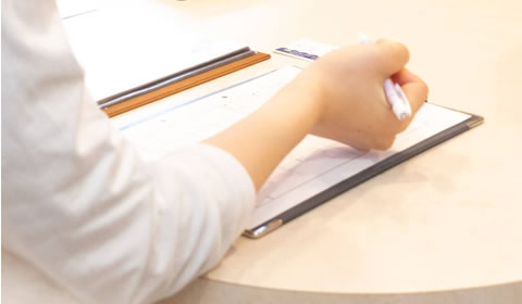 カウンセリングシート記入